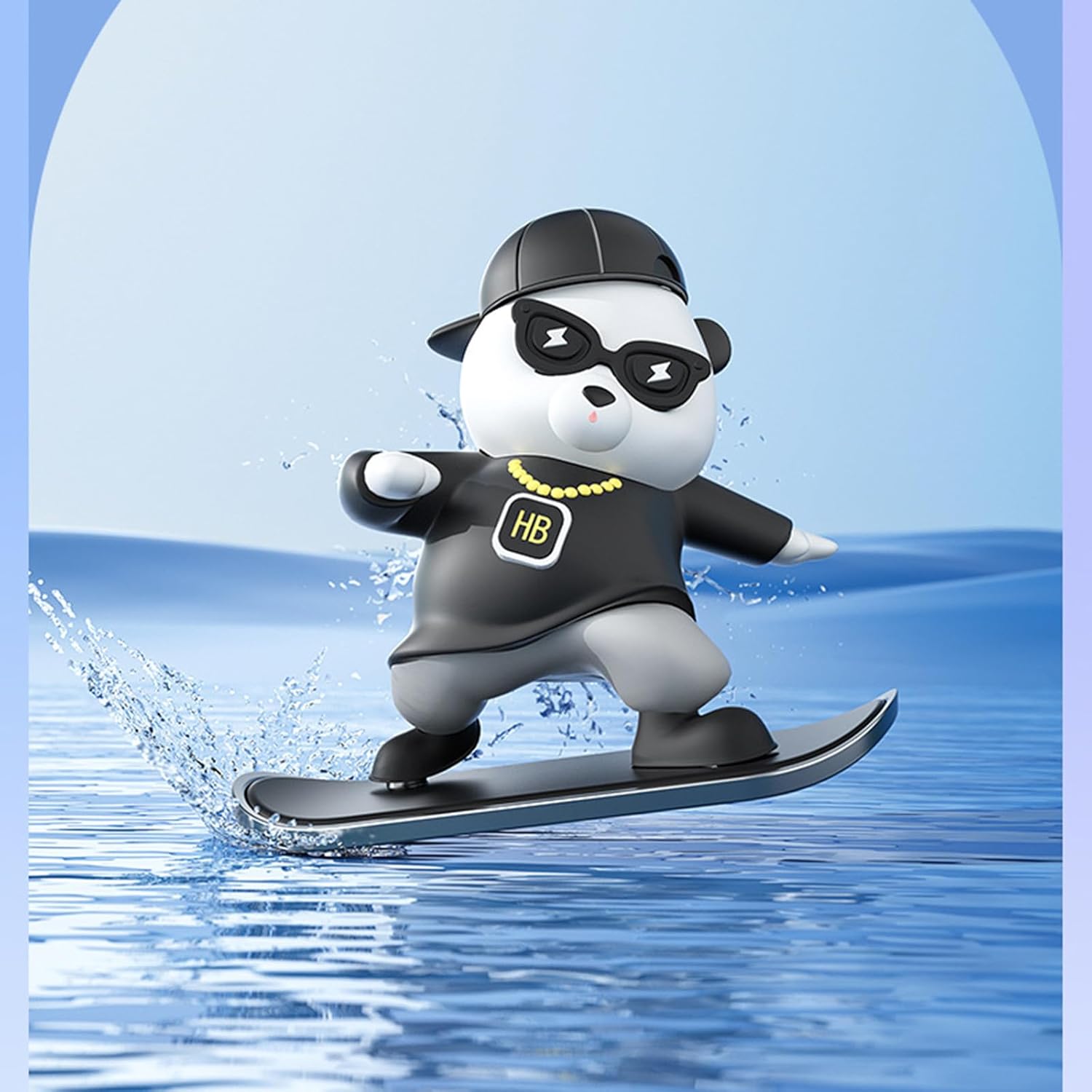 Car Dashboard Swinging Bear Ornament – Skateboard Design