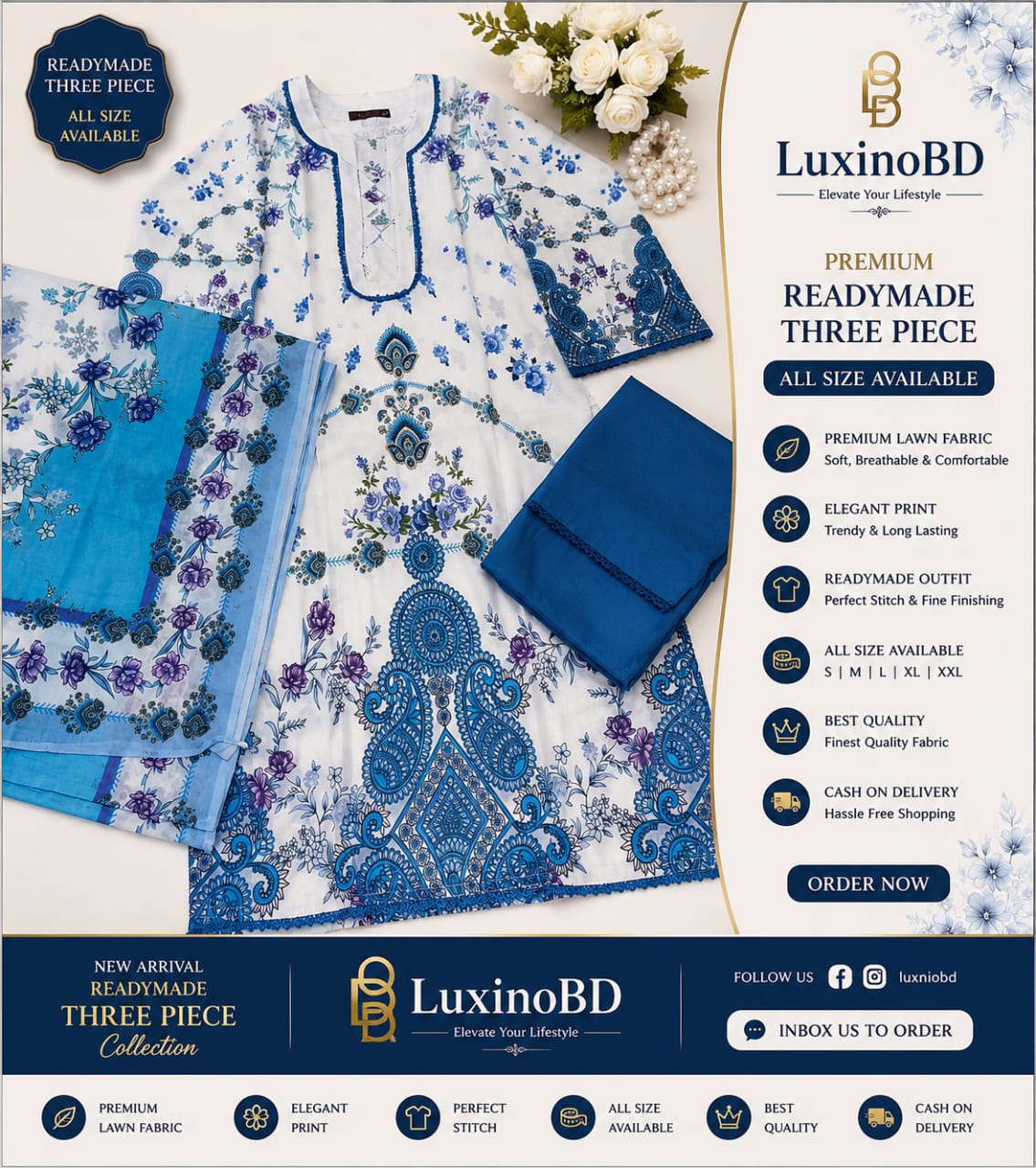 Premium Readymade Three Piece Collection